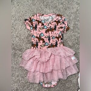 Cowboy tulle bodysuit dress. Posh peanuts 12-18 months.